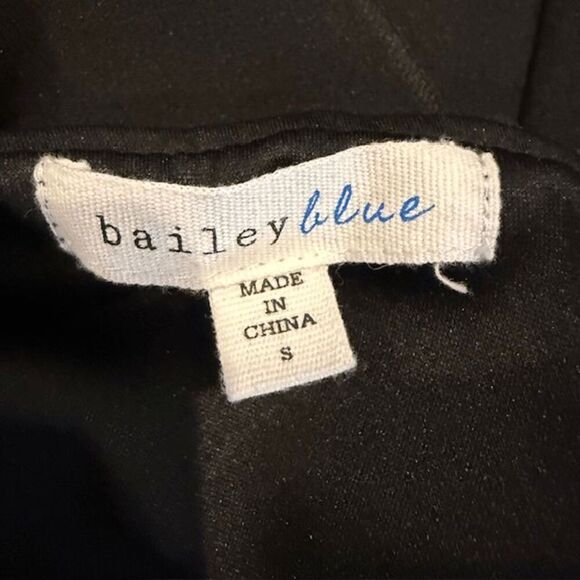 Bailey Blue Black Cocktail Dress Pullover Stretch On or Off Shoulder Hi-Lo small - Picture 5 of 12